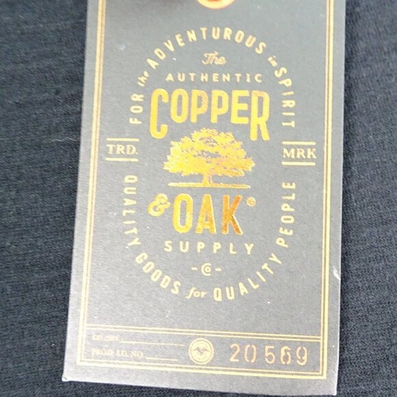 NWT Copper & Oak Blue/Black Qtr Button Shirt Small - Picture 5 of 6